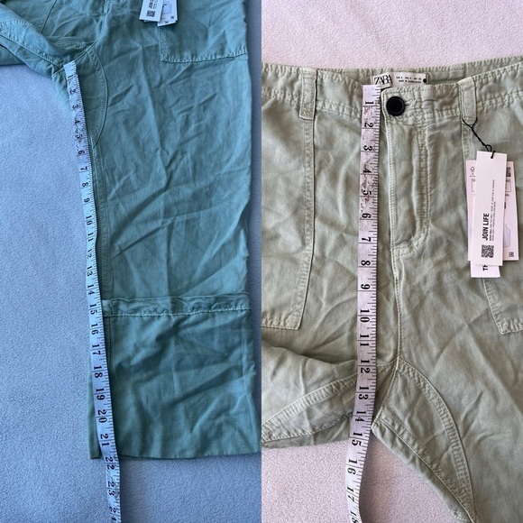 NWT ZARA Tokyo Trouser Linen Blend High Waist S - Picture 4 of 11